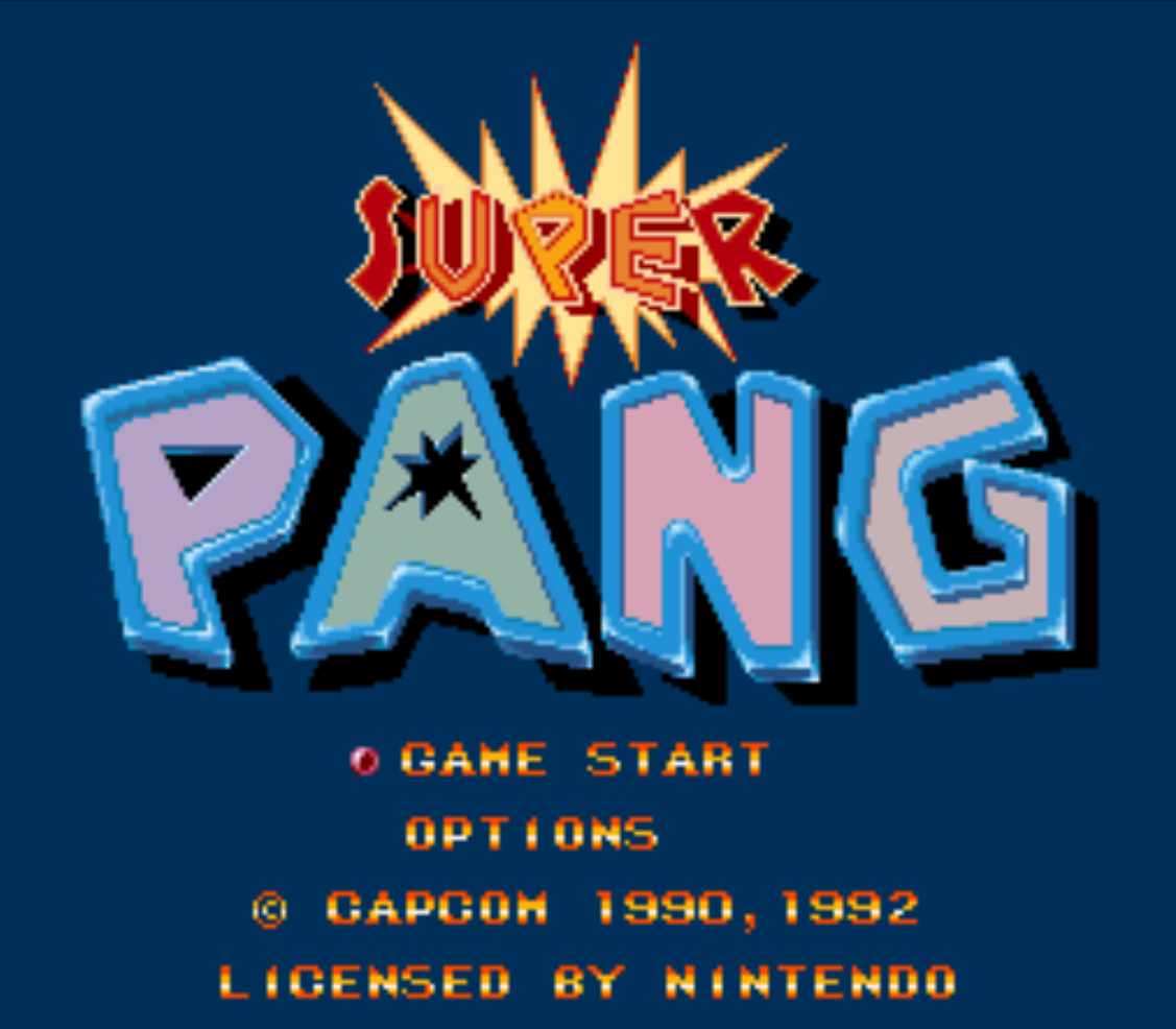 Super Pang Title Screen